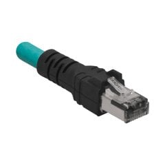 IndustrialNet Cordset - M12 Erkek D-kod, Düz Bağlayıcı, RJ45 fişi, STP, TPE Ceket, Teal, 2M