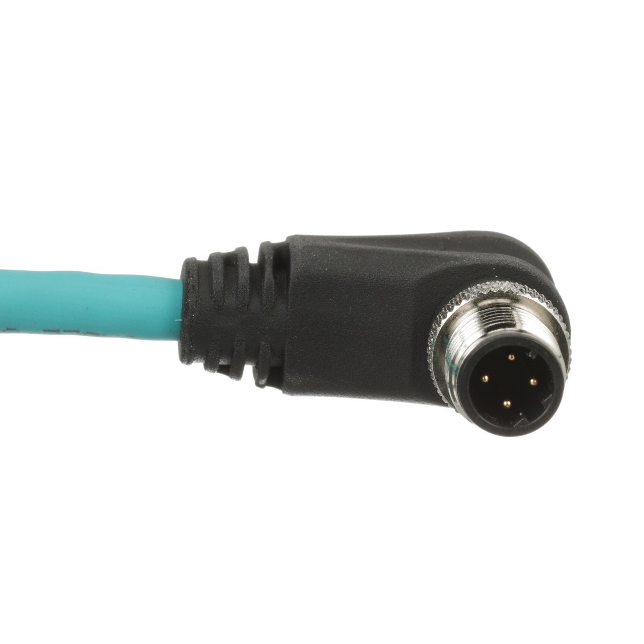 IndustrialNet Cordset - M12 Açılı Erkek-Açılı Kadın D-kod, STP, TPE Teal, 15M