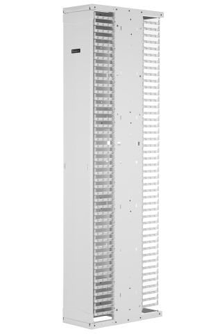 Panduit® Patchrunner® 2 Enhanced Dikey Kablo Yöneticisi çiftleri ultra yüksek yoğunluklu yeteneği ve eşsiz Sıfır RU yama özelliği ile çok yönlülük. kısmen monte edilmiş yöneticisi kolay bir kurulum ile dağıtım hızlandırmaya yardımcı olur. , Stee Çift tara