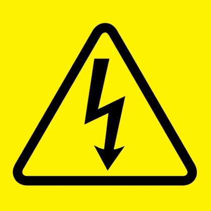 Tehlikeli elektrik gerilimi sembolü vinil kumaş, siyah ve sarı / 68 markörler / kart 10 kağıt / paketi uyarı kartı, 0.51'' x 0.51'' (13.00mm x 13.00mm) işareti boyutuna elektrik sembolü.