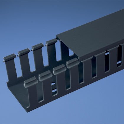 Panduct® tip G geniş yarık kablo kanalı, 2 G x 2H, 6' uzunlukta, PVC, siyah.