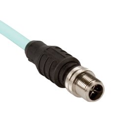 IndustrialNet Cordset - Erkek X-kodu, Düz Bağlayıcı, STP, TPO Ceket, Teal, 10M için M12 Erkek