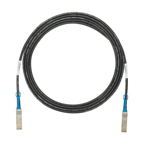 Her iki ucunda SFP + 10Gbps sıcak takılabilir modüler konnektörleri, Black, 2.5 metre ile montaj Yüksek hızlı twinaxial kablosu.