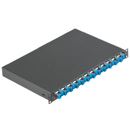 50 um için 24 LC çift yönlü adaptörleri ile NK Önceden yüklenmiş elyaf çekmecenin (OM3 / OM4) modlu fiber.