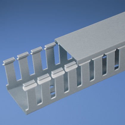 Panduct® tip G geniş yarık kablo kanalı, 6 G x 4H, 6' uzunlukta, PVC, açık gri.