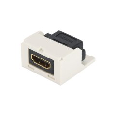 Mini-Com Çift Modülü Uzay HDMI 2.0 ''A'' Kadın için dişi bağlayıcı, Beyaz
