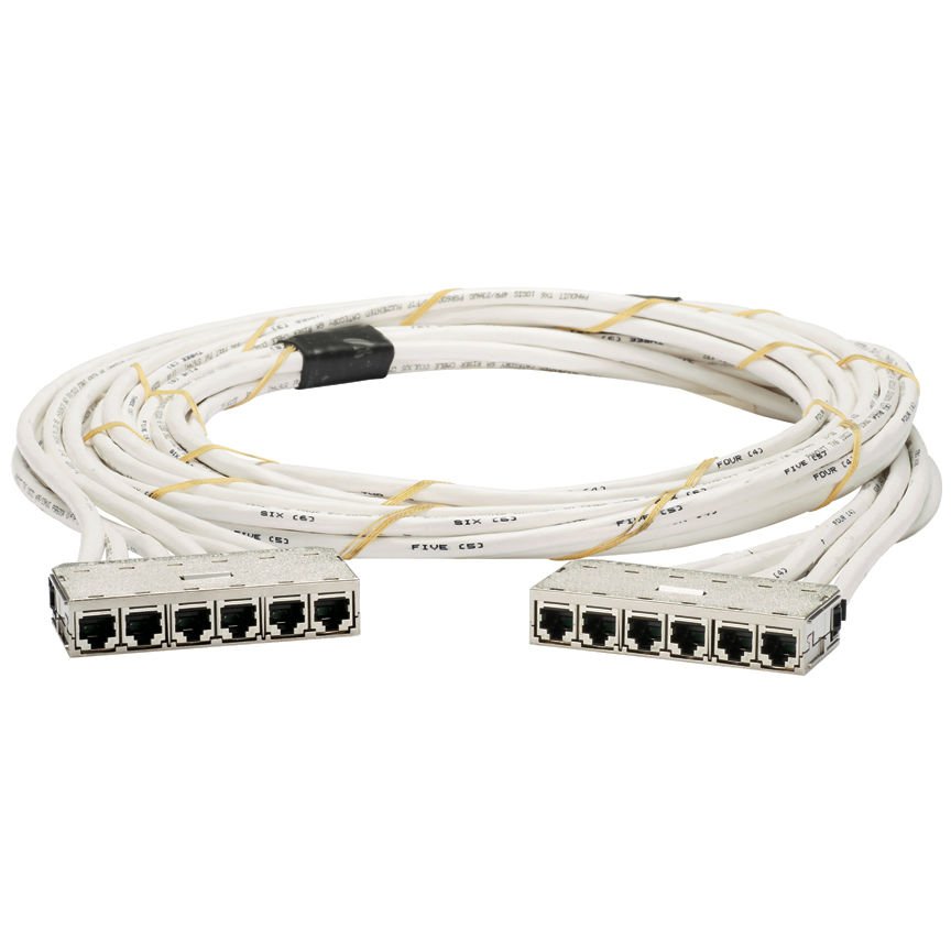 QuickNet Kablo Montaj her bir ucunda, 15 metre üzerinde TX6A 10Gig Korumalı Jack Modülleri dahil önceden sonlandırılmış kasetleri ile Kategorisi 6A S / FTP LSZH Cable yaptı.