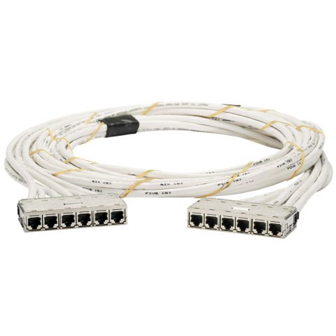 QuickNet Kablo Montaj her bir ucunda, 20 metre TX6A 10Gig Korumalı Jack Modülleri dahil önceden sonlandırılmış kasetleri ile Kategorisi 6A S / FTP LSZH Cable yaptı.