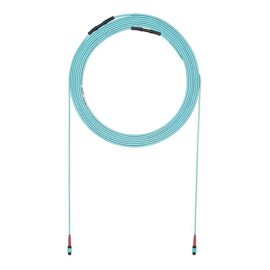 Eye, 86 Metre, Aqua Çekme 24 Elyaf OM4 HD Flex Kapalı Küçük Çap Gövde, LSZH, 24F MPO Kadın, Metot A, Optimize Edilmiş IL için 24F MPO Bayan,.