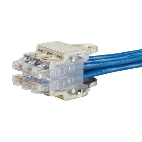 QuickNet Gömme Tak Paketi altı Panduit RJ45 modüler fişleri kabul eder.