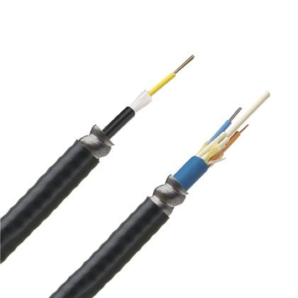 50um OM4 48 fiber İç Dış Zırhlı Örgülü, EuroClass ECA 250um elyaflar