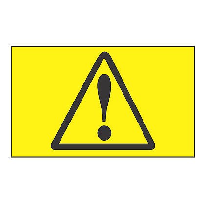 Siyah Genel Uyarı, Tehlike Sembol Riskini (3864 ISO), polyester yapışkan, sarı / paket başına 200 etiket - dağıtıcı içinde elektrik etiket, 1.5'' H, dikkatli W 1.0'' x.
