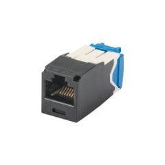 Kategori 6A, RJ45, 10 Gb / s, 8-konumunda, 8 telli genel modülü, dökme Siyah, paketlenmiş.