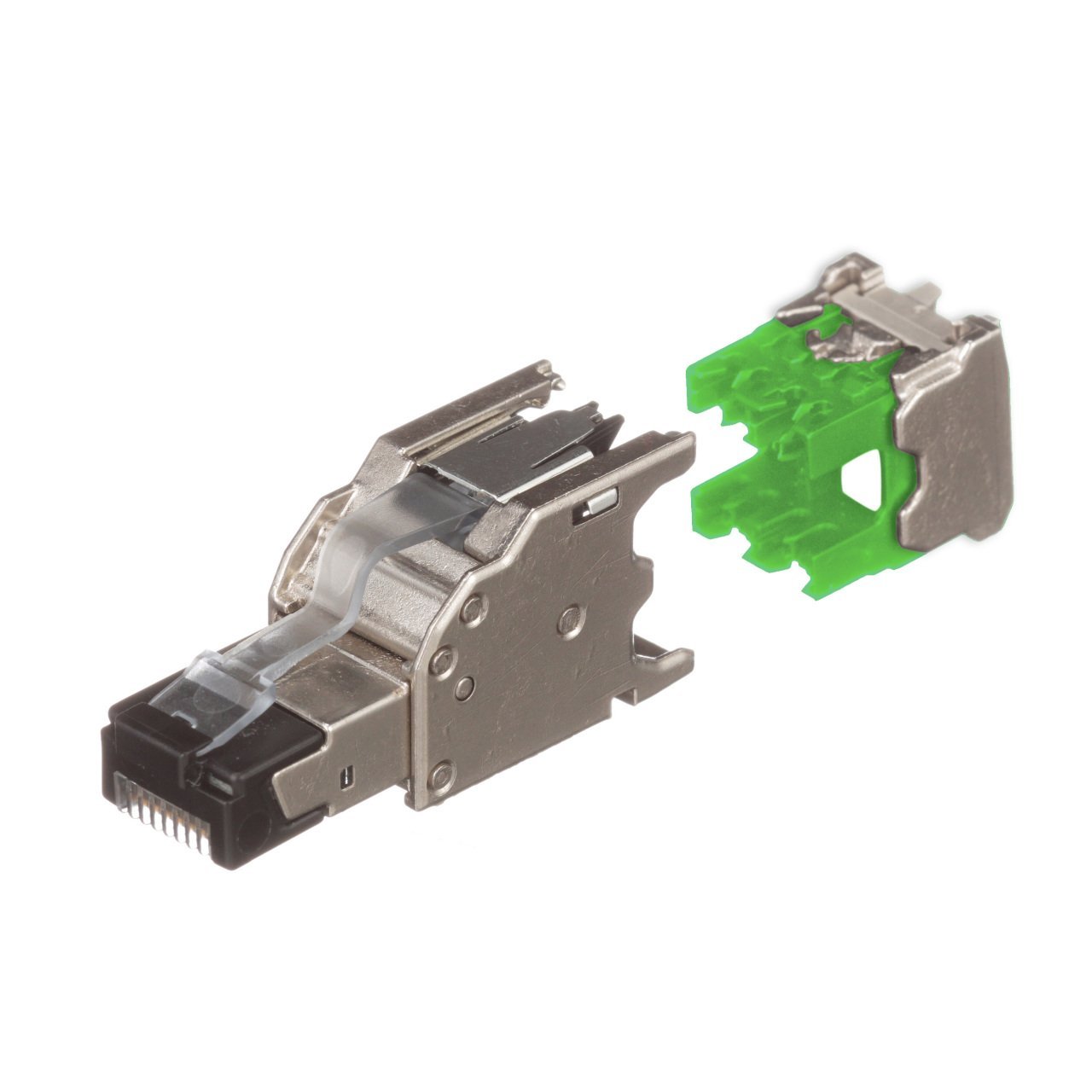 PROFINET Korumalı Alan Dönem RJ45 fişi 2-çiftinin alan fesih için basit-eklemek fiş bükülmüş çift kablo olduğunu. Kategori 5e performansı IndustrialNet ™ PROFINET fiş edilmesi koşuluyla, 2 çifti, 22 AWG sona erdirir, 100 ohm bükülü çift c korumalı