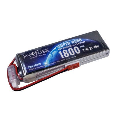 2S 7.4V 1800mAh 40C LiPo Battery