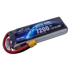 2S 7.4V 7200mAh 100C LiPo Battery