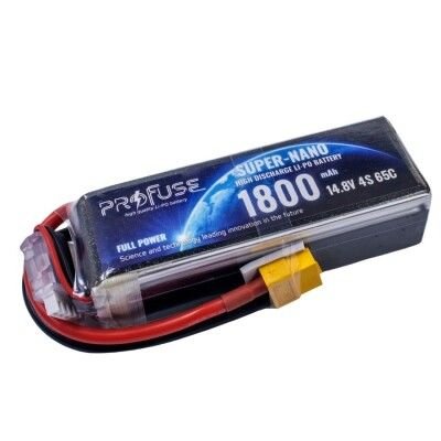 4S 14.8V 1800mAh 65C LiPo Battery