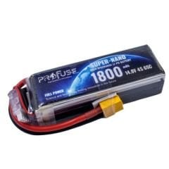 4S 14.8V 1800mAh 65C LiPo Battery