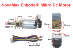 NovaMax 6V 500 RPM Micro DC Motor with Encoder