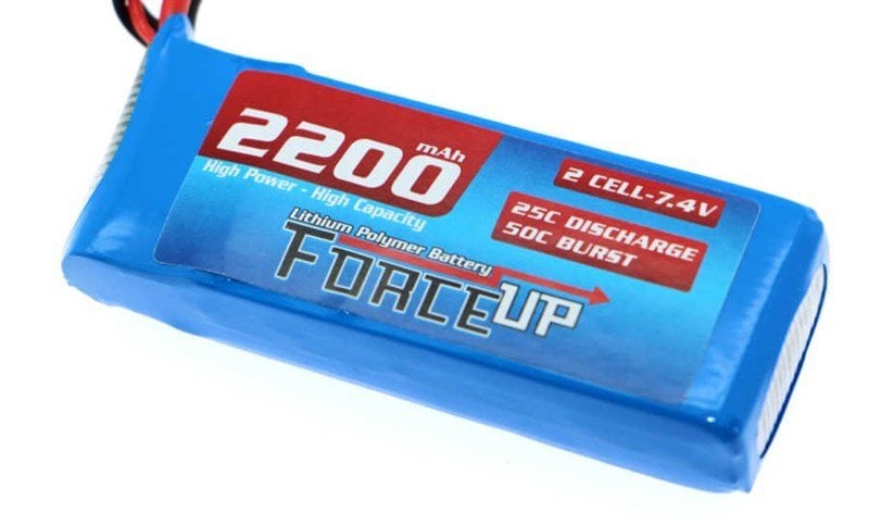 Fuerza-Up 2200 mAh 2S 7.4V batería lipo