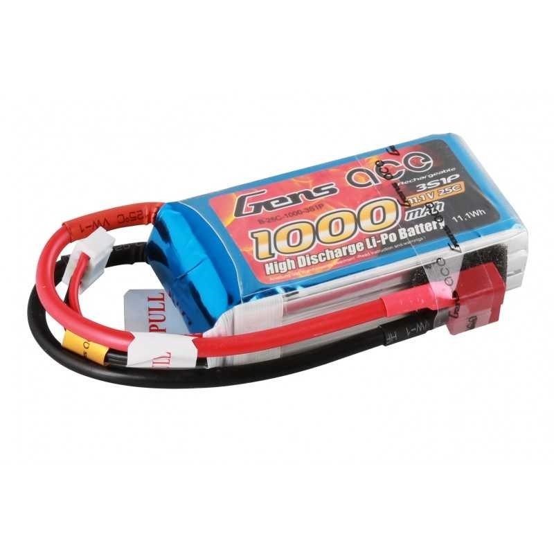 Gens as 1000mAh 11.1V 25C Lipo 3S1P