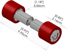 FingerTech Mini-Sumo Wheels (pair) Red Color