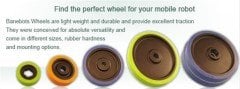 BaneBots Wheel, 1-5/8'' x 0.4'', 1/2'' Hex Mount, 40A, Black/Orange
