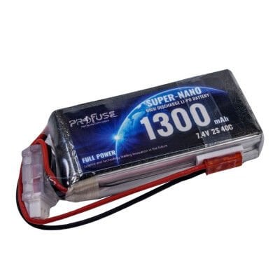 2S 7.4V 1300mAh 40C Lipo Battery