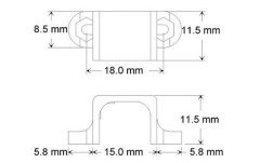 12mm Micro CC del motor Soportes (par)