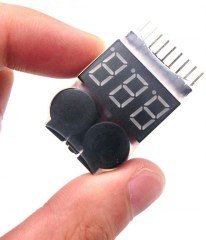 1-8S Low Voltage Buzzer Alarm Lipo Battery Voltage Indicator Tester