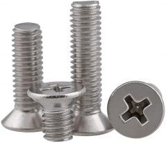 M2x20mm acero inoxidable avellanado cabeza Phillips Screw (10 piezas)