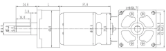 12V 100Rpm 42mm Square Flange DC Gear Motor