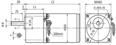 220V 125Rpm 60mm AC Gear Motor