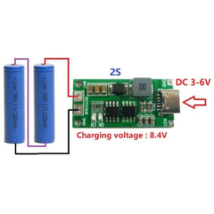 2S 8.4V 1A Li-ion & Lipo Battery Charging Circuit