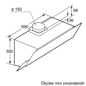 Siemens LC95KA270T iQ300 Duvar Tipi Davlumbaz 90 cm Beyaz