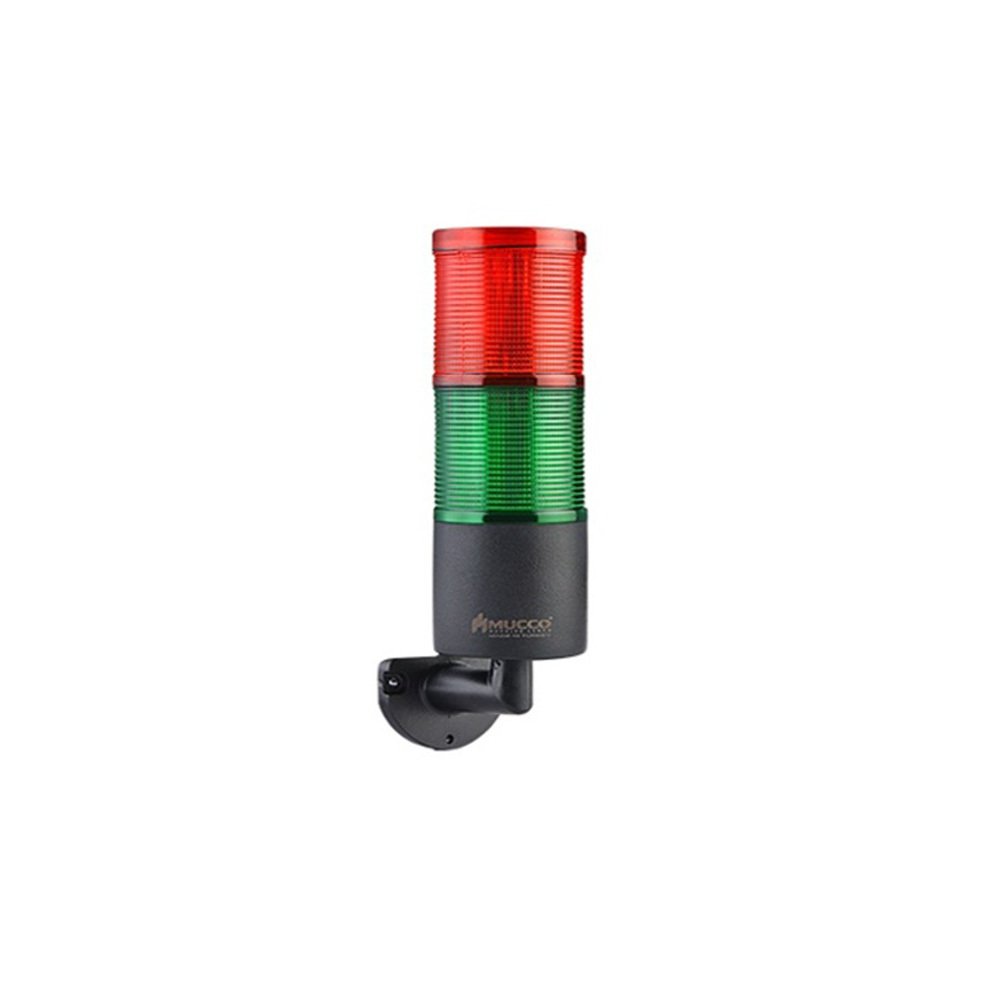 2 Katlı Döner Buzzer Işık Kolon 24v DC Kırmızı - Yeşil SNT-7024-DB2
