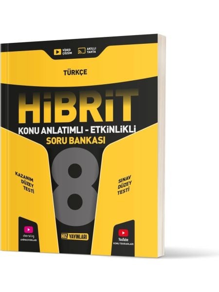 8. Sınıf Türkçe Konu Anlatımlı Etkinlikli Hibrit Soru Bankası