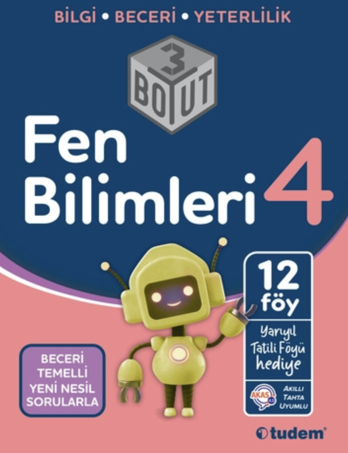 4. Sınıf Fen Bilimleri 3 Boyut Soru Bankası