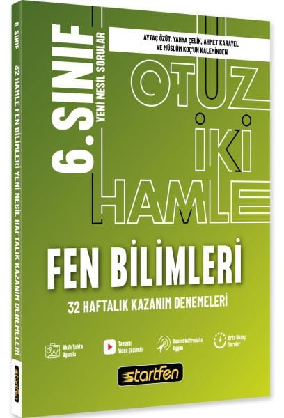 6. SINIF FEN BİLİMLERİ 32 HAMLE HAFTALIK KAZANIM DENEMELERİ