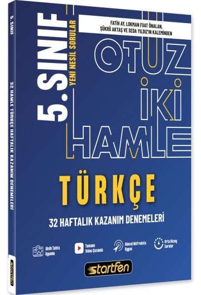 5. SINIF TÜRKÇE 32 HAMLE HAFTALIK KAZANIM DENEMELERİ