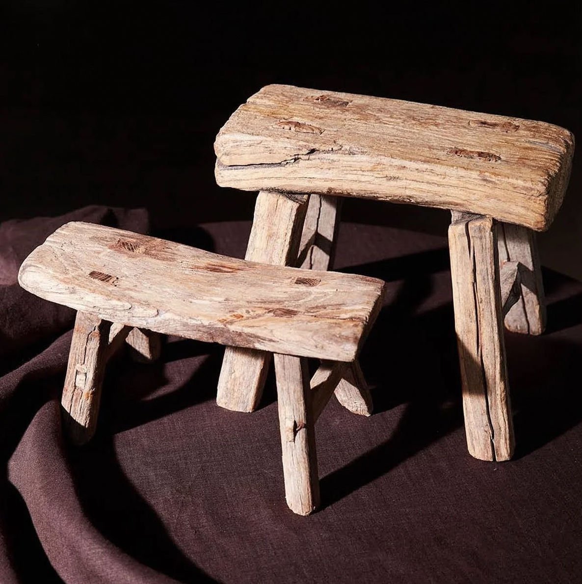 Karaağaç Mini Tabure Çifti