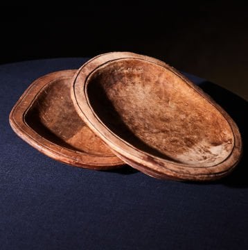 African Handcarved Plate Set