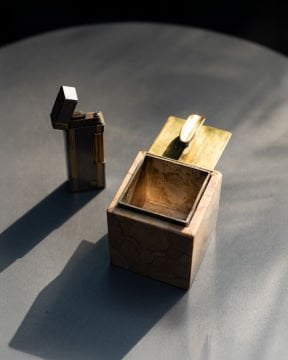 İtalyan Mermer ve Pirinç Kültablası