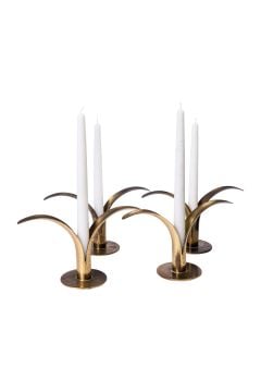 Pair Of Ystad Metall Candle Holders