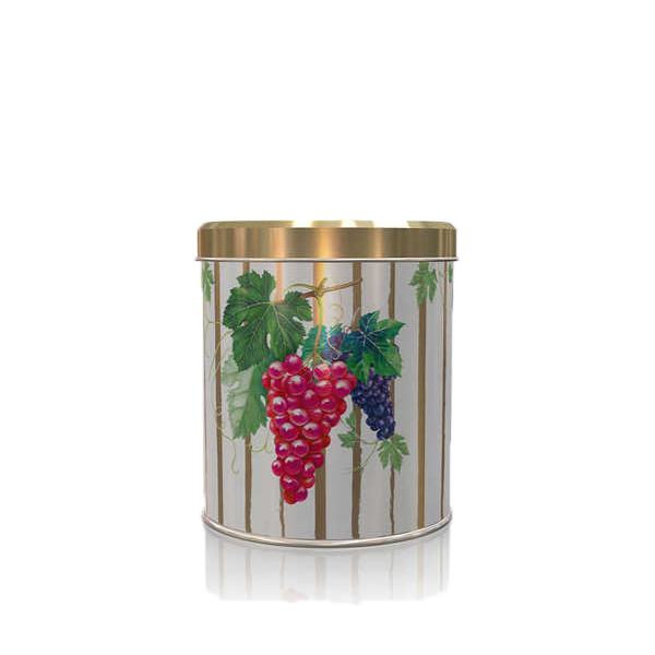 Metal Erzak Kabı 800ml. - Üzüm Desenli