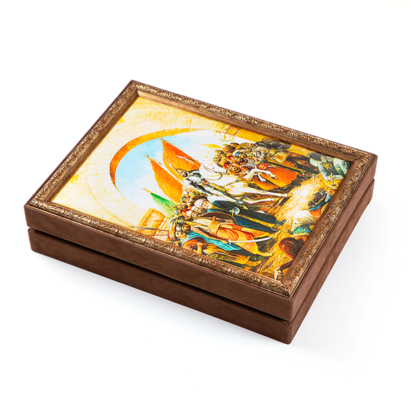Oryantal Fatih Tablolu Çerçeveli Çikolata Kutusu 28x36.5x8.5cm