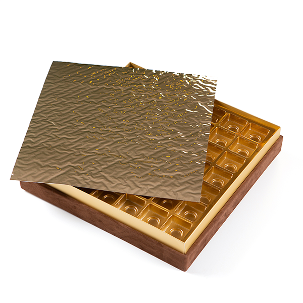 Oryantal Çiçek Motifi Tablolu Çerçeveli Çikolata Kutusu 33x33x8.5cm