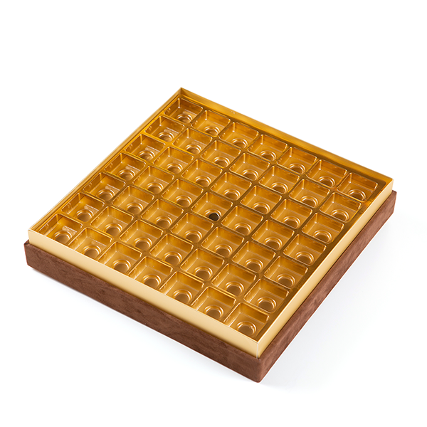 Oryantal Çiçek Motifi Tablolu Çerçeveli Çikolata Kutusu 33x33x8.5cm