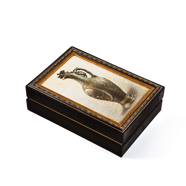 Osmanlı Sürahi Tablosu Çerçeveli Çikolata Kutusu 28.5x19.5x8.5cm
