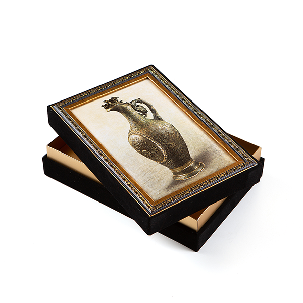 Osmanlı Sürahi Tablosu Çerçeveli Çikolata Kutusu 28.5x19.5x8.5cm